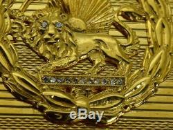 One of a kind presentation 14k gold&Diamond cigarette case for Shah Pahlavi. 196g