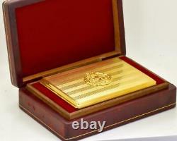 One of a kind presentation 196g heavy 14k gold&Diamonds cigarette case. Oriental