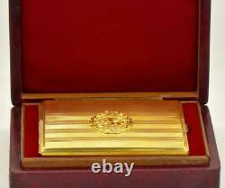 One of a kind presentation 196g heavy 14k gold&Diamonds cigarette case. Oriental