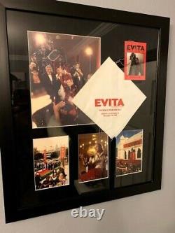 One of kind custom framed Madonna Evita Premiere Plaque