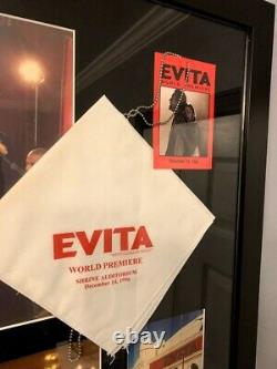 One of kind custom framed Madonna Evita Premiere Plaque