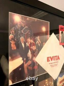 One of kind custom framed Madonna Evita Premiere Plaque