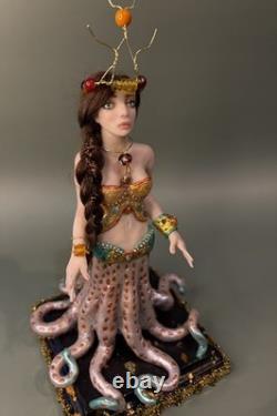 Ooak, Mermaid. Octopus, fantasy art sculpture, Fantasy Art By Mystic Beings