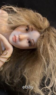 Ooak, Mermaid. Oyster Koi pond, art sculpture, Fantasy Art By Mystic Beings