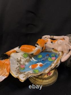 Ooak, Mermaid. Oyster Koi pond, art sculpture, Fantasy Art By Mystic Beings