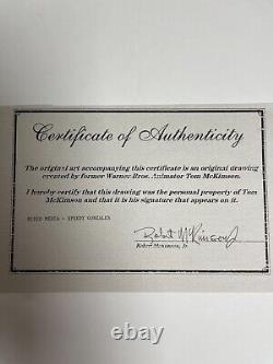 Orginal, One Of a Kind, signed Speedy Gonzales Looney Tunes Animation Art