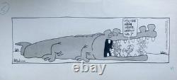 Original Comic Strip Animal Crackers Daily By Rog Bollen Signed Alligator