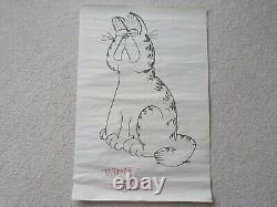 Original GARFIELD by Jim Davis Old Style Drawing Cel Cell Scarce One of Kind