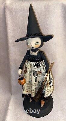 Original, Handmade, One-of-a-Kind, SIGNED Robin Seeber, WITCH Doll (24-127)