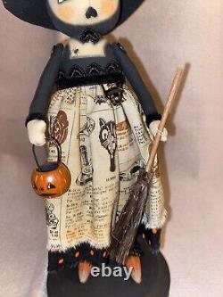 Original, Handmade, One-of-a-Kind, SIGNED Robin Seeber, WITCH Doll (24-127)