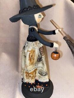 Original, Handmade, One-of-a-Kind, SIGNED Robin Seeber, WITCH Doll (24-127)