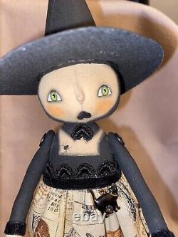 Original, Handmade, One-of-a-Kind, SIGNED Robin Seeber, WITCH Doll (24-127)