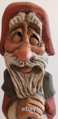 Original One of a Kind Signed & Hand-Carved David Frykman'92 Father Xmas/Chimny