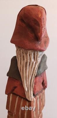 Original One of a Kind Signed & Hand-Carved David Frykman'92 Father Xmas/Chimny