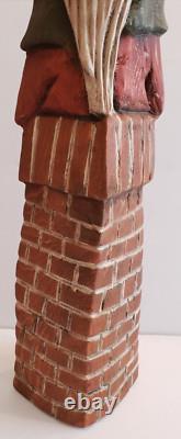 Original One of a Kind Signed & Hand-Carved David Frykman'92 Father Xmas/Chimny