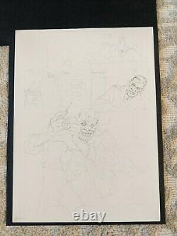 Original art, pencil, Steve Mannion, sketches, front and back, one of a kind