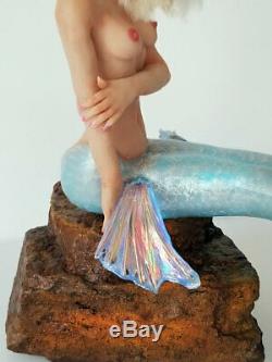 PERL teenager Mermaid fantasy fairy One of a kind Polymer clay figurine