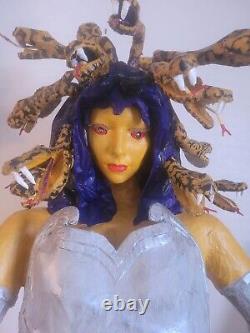Paper Mache Medusa Art. Uniquely made, One of a Kind. 6.5 ft tall