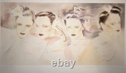Pater Sato-Faces-80s Japanese Futuristic Color Lithograph-Pencil Signed AP