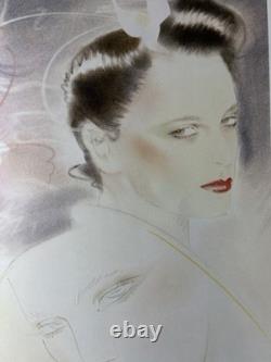 Pater Sato-Faces-80s Japanese Futuristic Color Lithograph-Pencil Signed AP
