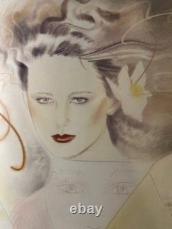 Pater Sato-Faces-80s Japanese Futuristic Color Lithograph-Pencil Signed AP