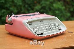 Pink Royal Safari Typewriter manual working custom paint one of a kind