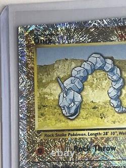 Pokemon Legendary Collection Onix 84/110 Reverse Holo Mis-cut One Of A Kind