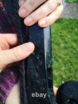 Pounamu Greenstone Mere Patu Koru Heart Large Carving One of a Kind Stunning