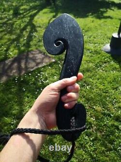 Pounamu Greenstone Mere Patu Koru Heart Large Carving One of a Kind Stunning