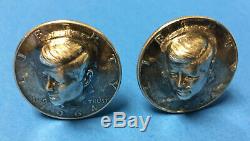 President John F Kennedy (jfk) - Silver Half Dollar Cufflinks - One-of-a-kind