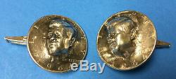 President John F Kennedy (jfk) - Silver Half Dollar Cufflinks - One-of-a-kind