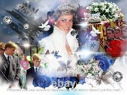 Princess Diana 28.8 × 21.6 Huge Glass Print One Of A Kind
