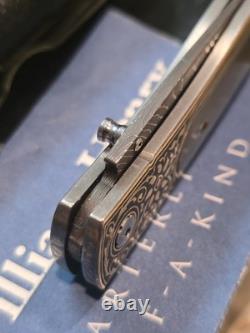 Quarterly One Of A Kind William Henry Pocket Knife. 24k Koftgari Natural Topaz