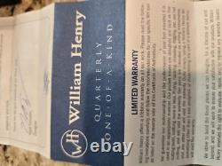 Quarterly One Of A Kind William Henry Pocket Knife. 24k Koftgari Natural Topaz