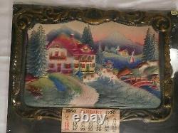 RARE! 1930 Vintage German Plastic DEEP Embossed Calendar One of a Kind