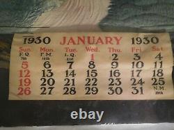 RARE! 1930 Vintage German Plastic DEEP Embossed Calendar One of a Kind