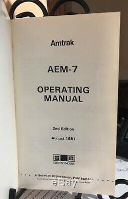 RARE AMTRAK AEM-7 ONE-OF-A-KIND Locomotive Manual, 2nd Edition, 1981 Toaster