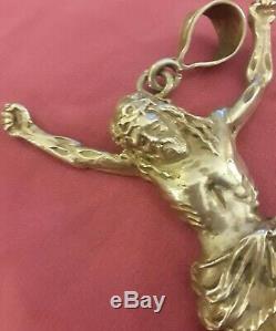 RARE HUGE 5Sterling Silver ONE OF A KIND1 Crucifix Cross Lrg Pendant0scrap Wall