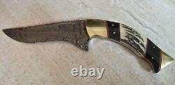 RARE Michael Klaas Handmade Damascus Steel Hunting Knife 12 ONE-OF-A-KIND