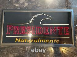 RARE Neon Presidente Lighted Sign (One Of A Kind Prototype)