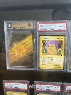 RARE ONE-OF-A-KIND PSA/BECKETT 10's PIKACHU DISPLAY CASE POKÉMON COLLECTION