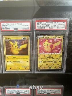 RARE ONE-OF-A-KIND PSA/BECKETT 10's PIKACHU DISPLAY CASE POKÉMON COLLECTION