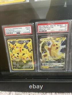 RARE ONE-OF-A-KIND PSA/BECKETT 10's PIKACHU DISPLAY CASE POKÉMON COLLECTION