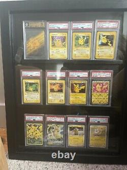 RARE ONE-OF-A-KIND PSA/BECKETT 10's PIKACHU DISPLAY CASE POKÉMON COLLECTION