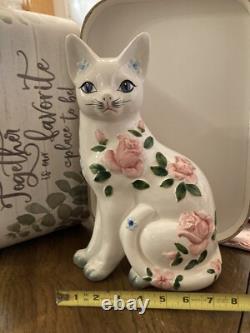 RARE One Of A Kind NORLEANS Cat Ceramic Porcelain Figurine