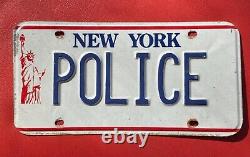 RARE One-of-a-Kind 1980's Embossed POLICE New York License Plate-Must See