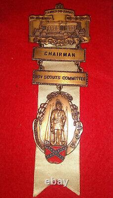 RARE United Confederate Veterans 42nd UCV Reunion Chairmans Medal One Of A Kind