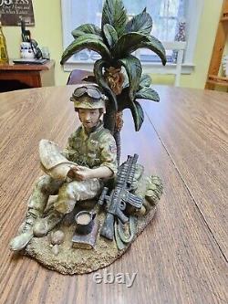 RARE VINTAGE ONE OF A KIND SOLDIER FIGURE HANDCRAFTED 8.5x6 UNKNOWN ARTIST