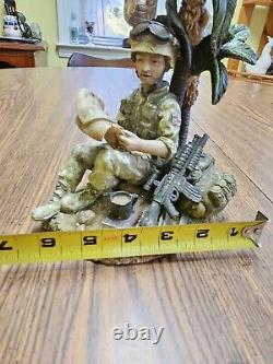 RARE VINTAGE ONE OF A KIND SOLDIER FIGURE HANDCRAFTED 8.5x6 UNKNOWN ARTIST