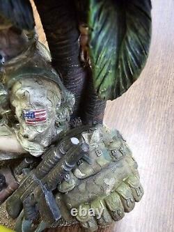 RARE VINTAGE ONE OF A KIND SOLDIER FIGURE HANDCRAFTED 8.5x6 UNKNOWN ARTIST